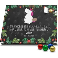 Mr. & Mrs. Panda Schoko Adventskalender Einhorn Koffer - Schwarz - Geschenk, Einhörner, Kind, Einhorn Deko, Verreisen, Schokoladen Adventskalender... - Schwarz