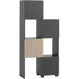 Schildmeyer Alexa Schieberegal 44,8-76,0 x 33,1 x 165,1 cm Schwarz