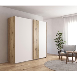 rauch Schwebetürenschrank »Mosbach« - 226x62x210cm - weiß - Holz / Holz