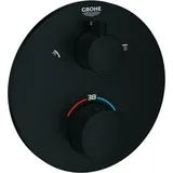 Grohe Grohtherm Duschthermostat rund für 2 Verbraucher matt black 1022082430
