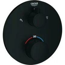 Grohe Grohtherm Duschthermostat rund für 2 Verbraucher matt black 1022082430