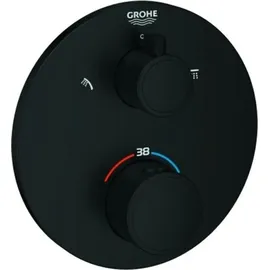 Grohe Grohtherm Duschthermostat rund für 2 Verbraucher matt black 1022082430