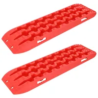 Traktionsplatte 2 Pcs Rot 106 X 30,5 X 7 Cm Verstärktes Nylon Vidaxl