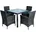 Polyrattan Sitzgruppe Gartenmöbel Set Rattan Gartenset Essgruppe Anthrazit Grau