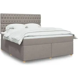 vidaXL Boxspringbett 180 x 200 cm Taupe