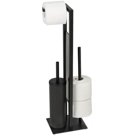 Wenko WC-Garnitur Rivalta schwarz Metall, 1 St.