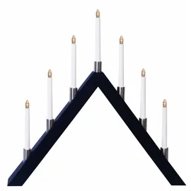 Star Trading Star LED-Fensterleuchter Tall-A" 7-flammig, Material: Holz/Metall, 63 x 66 cm, Vierfarb-Karton, schwarz