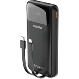 DUDAO Powerbank 20000mAh 22.5W PD USB-C USB-A mit Integriertem Iphone Lightning, Usb-c Kabel / Schwarz