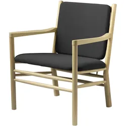 FDB Møbler J147 Sessel, eiche natur / dunkelgrau
