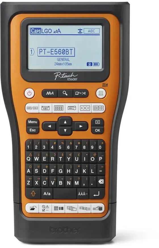 Brother PT-E560BTVP Etikettendrucker Wärmeübertragung 180 x 180 DPI 20 mm/sek Verkabelt & Kabellos HSE/TZe Bluetooth QWERTY