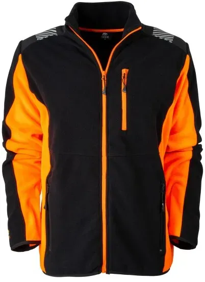 FORSBERG Sikkar funktionelle Fleecejacke  / schwarz/orange / XXL