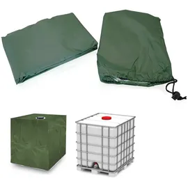 BITUXX IBC Wassertank 1000L Abdeckung Abdeckplane Schutzplane Tank Grün