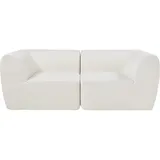 [en.casa] Modular Sofa, 2-Sitzer Hurvas Bouclé Cremeweiß