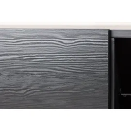 VCM Cuenca TV-Lowboard 160 x 47 x 45 cm Schwarz Glas/Holz/MDF/Melamin/Holzwerkstoff