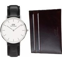 Daniel Wellington Uhren - DW COMBO Watch Sheffield 36mm Silver + leather car - Gr. unisize - in Silber - für Damen