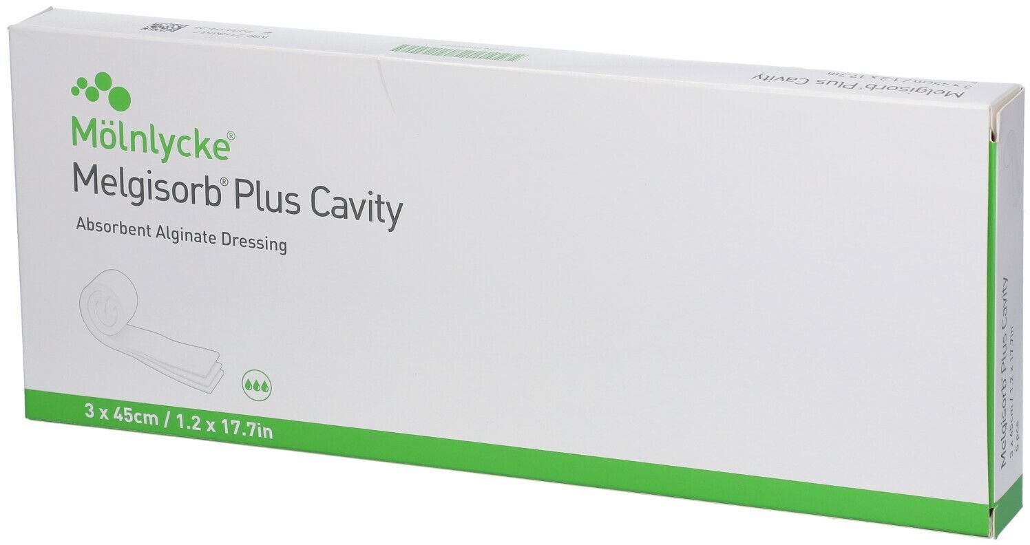 Melgisorb® Plus Cavity 3 x 45 cm 5 pc(s) Compresses