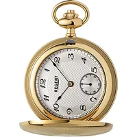 Regent Taschenuhr Regent Herren Taschenuhr Analog Gehäuse, (Analoguhr, Analoguhr), Herren Taschenuhr rund, extra groß (ca. 48mm), Edelstahl, Elegant goldfarben