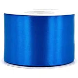 Satinband 50mm x 25m Rolle - FARBAUSWAHL in 3/6/12/18/25/38/50/75/100mm - farbecht & waschbar - Schleifenband für Hochzeit - Geschenkband zum Verpacken Dekorieren Basteln - Blau 352