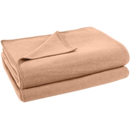 Zoeppritz Soft-Fleece Decke 160 x 200 cm sand
