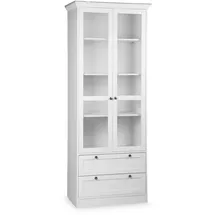 Finori Vitrine Laurito 80 x 45 x 200 cm Weiß