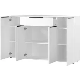 Germania Sideboard Mailand, 4374-84 weiß 161,0 x 40,0 x 101,0 cm, 1 St.