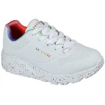 SKECHERS Uno Lite Rainbow Speckle Kinder Weiß 27