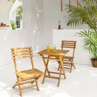 MassivHolz »New Bistro« Balkonset 3-teilig aus Teakholz