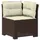 vidaXL 1-Sitzer Garten-Sofa mit Kissen Rattan-Look PP Braun