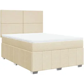 vidaXL Boxspringbett 140 x 200 cm Creme