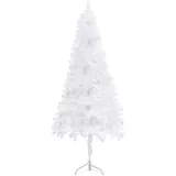 vidaXL Künstlicher Eck-Weihnachtsbaum Weiß 150 cm PVC