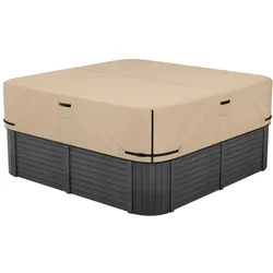 VEVOR Abdeckung für Whirlpool Staubabdeckung Wasserdicht Braun 2285x2285x508mm