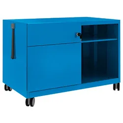 BISLEY NoteTM Caddy Rollcontainer blau 2 Auszüge 80,0 x 49,0 x 56,3 cm