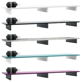 Vladon Tvaufsatz, Eiche San Remo, Schwarz, Holzwerkstoff, 138.5x9.5x34.5 cm, Wohnzimmer, TV Möbel, TV-Aufsätze