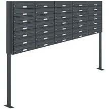 AL Briefkastensysteme Standbriefkasten 35 Fach Anthrazitgrau