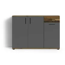 byLIVING Jakob 110 x 83,5 x 35,5 cm Old Wood (Altholz-Optik) / Anthrazit