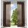 Gardinenbox 2er-Pack Gardinen Transparent Vorhang Set Wohnzimmer Voile Schlaufenschal mit Bleibandabschluß HxB 225x140 cm Braun,