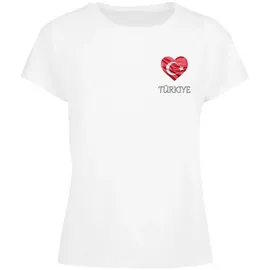 MERCHCODE Turkey with Ladies Everyday Tee Weiß 4XL