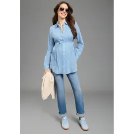 NEUN MONATE Umstandsshirt NEUN MONATE "Umstands-Bluse, Musselin, Streifenbluse", Damen, Gr.