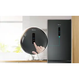 Hisense RB390N4BFC Kühl-Gefrierkombination (304 l, 1860 mm hoch, Black Inox)