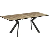 Vicco Esstisch Trill, Eiche rustikal/Schwarz/Schwarz, 140 x 90 cm