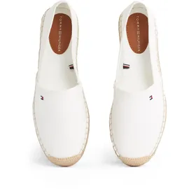 Tommy Hilfiger Espadrille TOMMY HILFIGER "FLAG CANVAS ESPADRILLE", Damen, Gr. 39, beige (ecru), Baumwolle, unifarben, Schuhe Espadrille, Slipper, Flats, Bequemschuh mit Jutebezug und Ziernähten