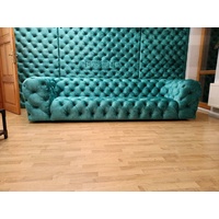 JVmoebel Chesterfield-Sofa, Chesterfield Italienische Möbel Sofa 4 Sitzer Luxus Design blau