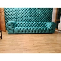 JVmoebel Chesterfield-Sofa, Chesterfield Italienische Möbel Sofa 4 Sitzer Luxus Design blau