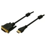 Logilink HDMI / DVI Adapterkabel HDMI-A Stecker, DVI-D 18+1pol. Stecker 2.00 m Schwarz