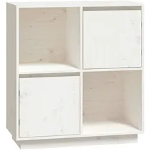 vidaXL Sideboard Weiß 74x35x80 cm Massivholz Kiefer