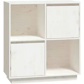 vidaXL Sideboard Weiß 74x35x80 cm Massivholz Kiefer