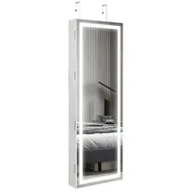homasis Schmuckschrank mit Spiegel 40 x 12,5 x 120 cm