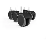 MS Beschläge Möbelrolle Bodenschonend Ersatzrolle 8mm Ohne Bremse 5er Pack