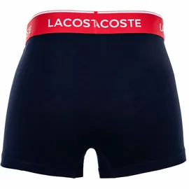 Lacoste Trunks unifarben Blau / Grün / Rot M 3er Pack