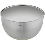 Emsa Prep&Bake Rührschüssel aus Edelstahl 20 cm, Rutschfester Boden, Kratzfest, Ausgießrand, Stapelbar, Grün,